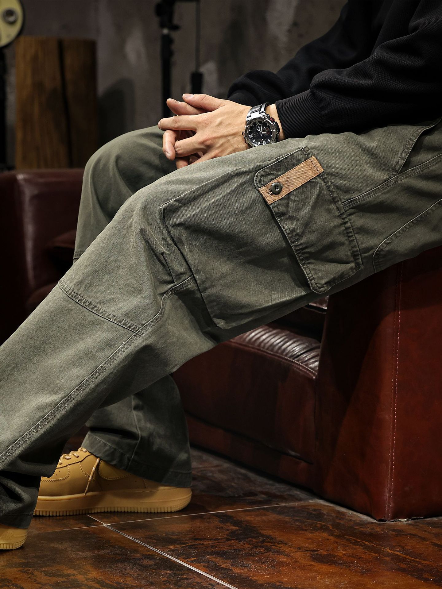 Slim Fit Raw Hem Jeans